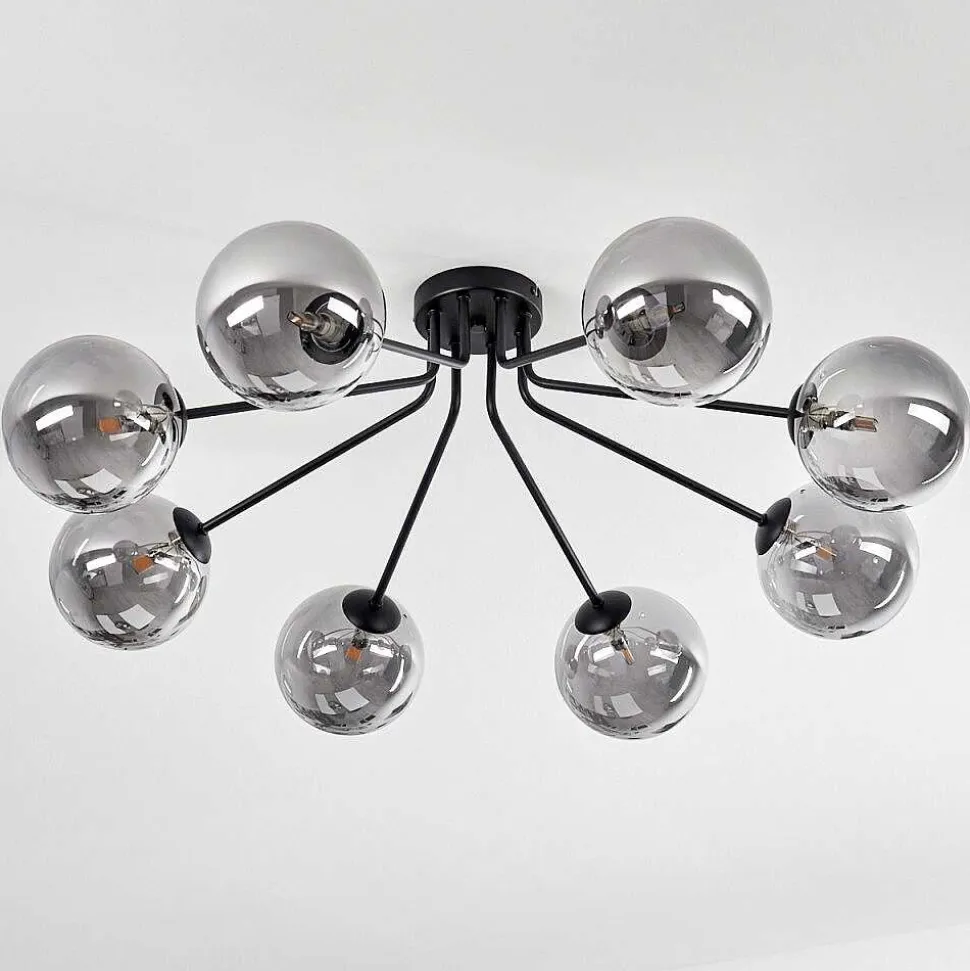 Plafonnier Remaisnil Noir, 8 Lumieres