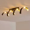 Plafonnier Rezat Led Noir Dore, 1 Lumiere