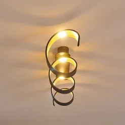 Plafonnier Rezat Led Noir Dore, 1 Lumiere