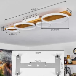 Plafonnier Rodekro Led Ecru, Blanc, 1 Lumiere