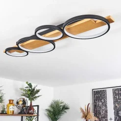 Plafonnier Rodekro Led Ecru, Noir, 1 Lumiere