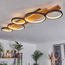 Plafonnier Rodekro Led Ecru, Noir, 1 Lumiere