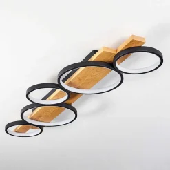 Plafonnier Rodekro Led Ecru, Noir, 1 Lumiere