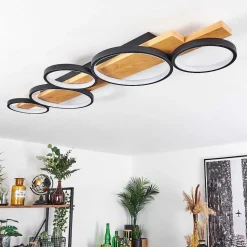 Plafonnier Rodekro Led Ecru, Noir, 1 Lumiere