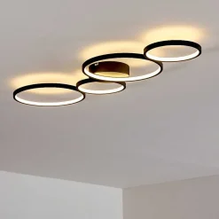 Plafonnier Rodekro Led Noir, 1 Lumiere