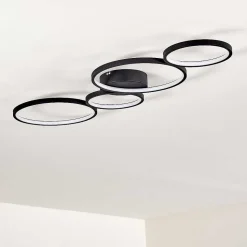 Plafonnier Rodekro Led Noir, 1 Lumiere