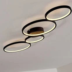 Plafonnier Rodekro Led Noir, 1 Lumiere