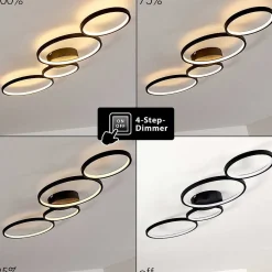 Plafonnier Rodekro Led Noir, 1 Lumiere