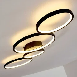 Plafonnier Rodekro Led Noir, 1 Lumiere