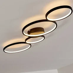 Plafonnier Rodekro Led Noir, 1 Lumiere