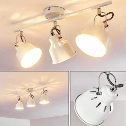 Plafonnier Safari Blanc, 3 Lumieres