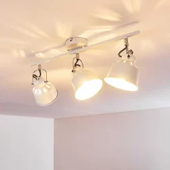 Plafonnier Safari Blanc, 3 Lumieres