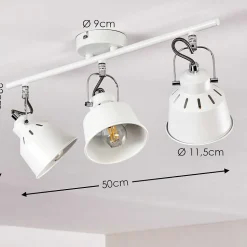 Plafonnier Safari Blanc, 3 Lumieres