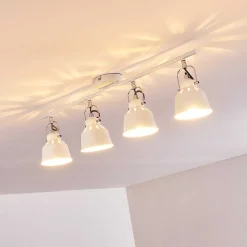 Plafonnier Safari Blanc, 4 Lumieres