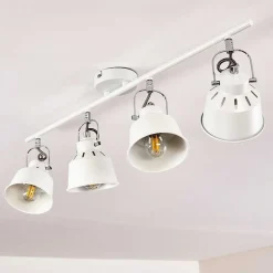 Plafonnier Safari Blanc, 4 Lumieres