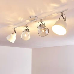 Plafonnier Safari Blanc, 4 Lumieres