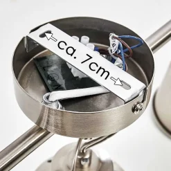 Plafonnier Safari Chrome Brosse, 3 Lumieres