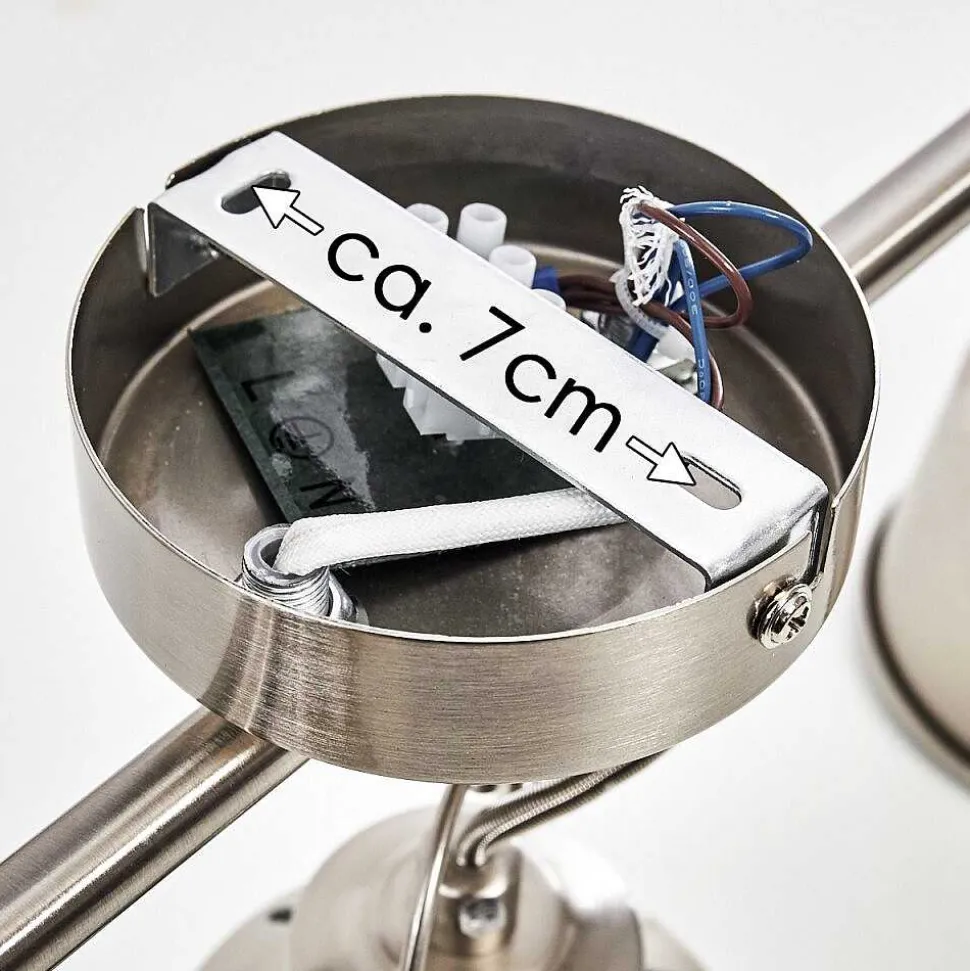 Plafonnier Safari Chrome Brosse, 3 Lumieres