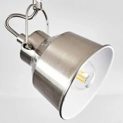 Plafonnier Safari Chrome Brosse, 3 Lumieres