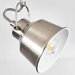 Plafonnier Safari Chrome Brosse, 4 Lumieres