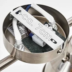 Plafonnier Safari Chrome Brosse, 4 Lumieres