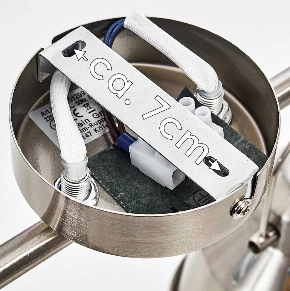 Plafonnier Safari Chrome Brosse, 4 Lumieres