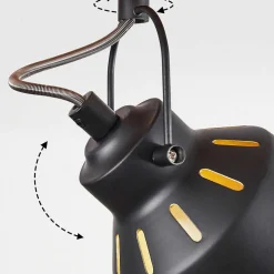 Plafonnier Safari Chrome, Ecru, Noir, 4 Lumieres