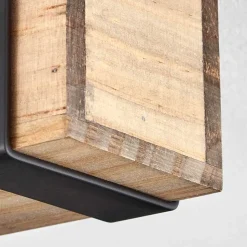 Plafonnier Safari Ecru, Noir, 6 Lumieres