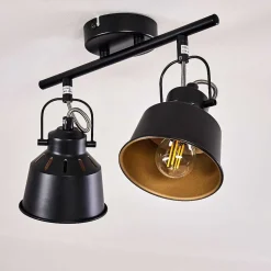 Plafonnier Safari Noir, 2 Lumieres