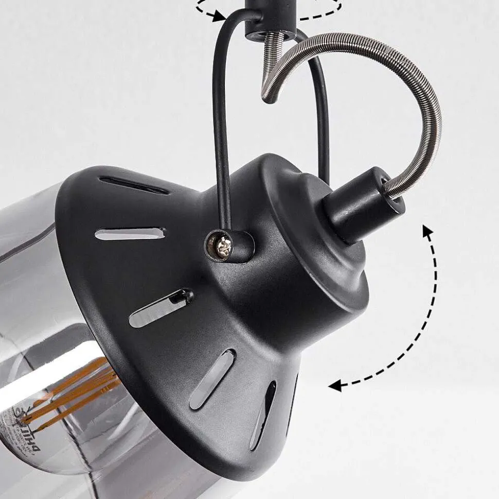 Plafonnier Safari Noir, 4 Lumieres