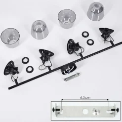 Plafonnier Safari Noir, 4 Lumieres