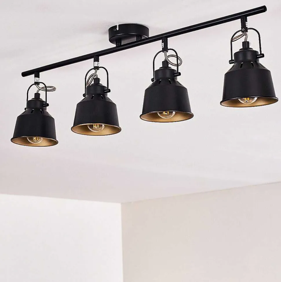 Plafonnier Safari Noir, 4 Lumieres