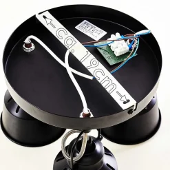 Plafonnier Safari Noir, 3 Lumieres