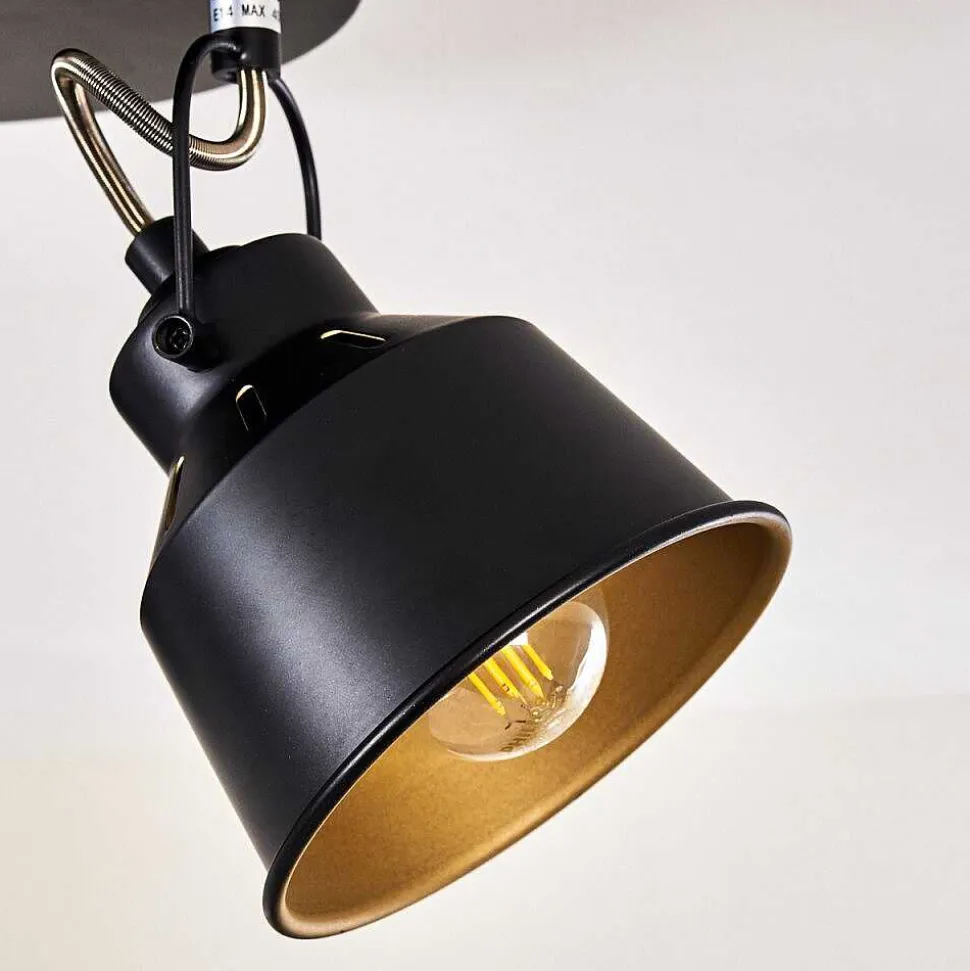 Plafonnier Safari Noir, 3 Lumieres