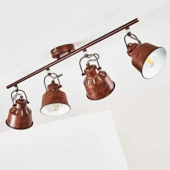 Plafonnier Safari Rouille, 4 Lumieres