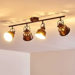 Plafonnier Safari Rouille, 4 Lumieres