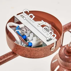 Plafonnier Safari Rouille, 4 Lumieres