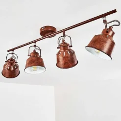 Plafonnier Safari Rouille, 4 Lumieres