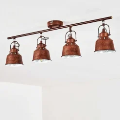 Plafonnier Safari Rouille, 4 Lumieres