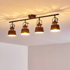 Plafonnier Safari Rouille, 4 Lumieres