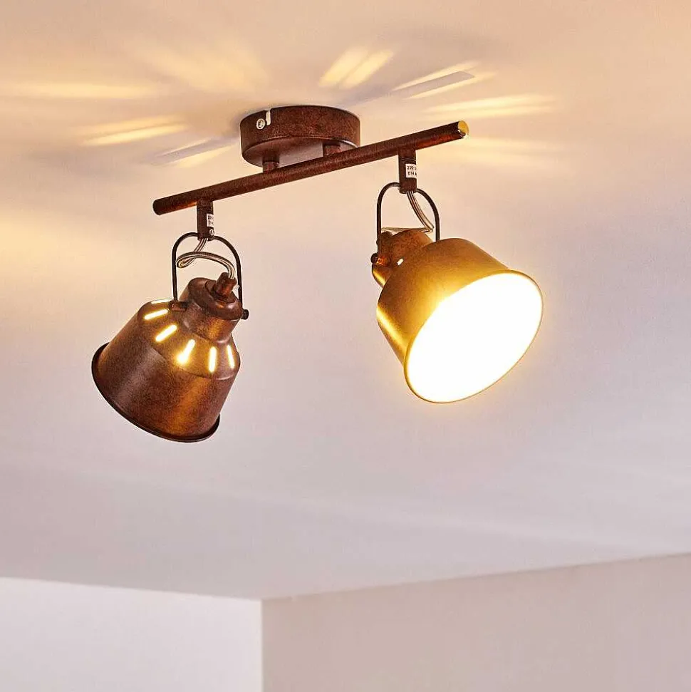 Plafonnier Safari Rouille, 2 Lumieres