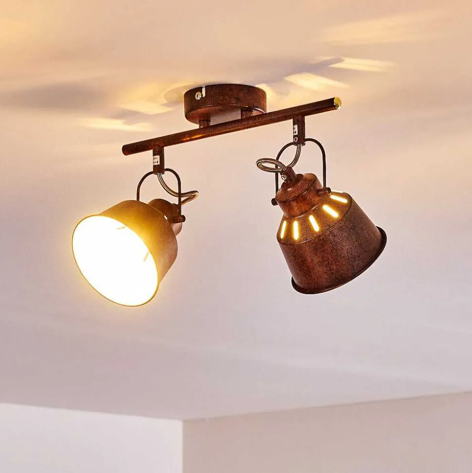 Plafonnier Safari Rouille, 2 Lumieres