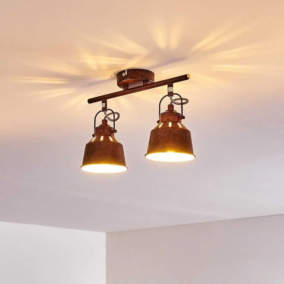 Plafonnier Safari Rouille, 2 Lumieres