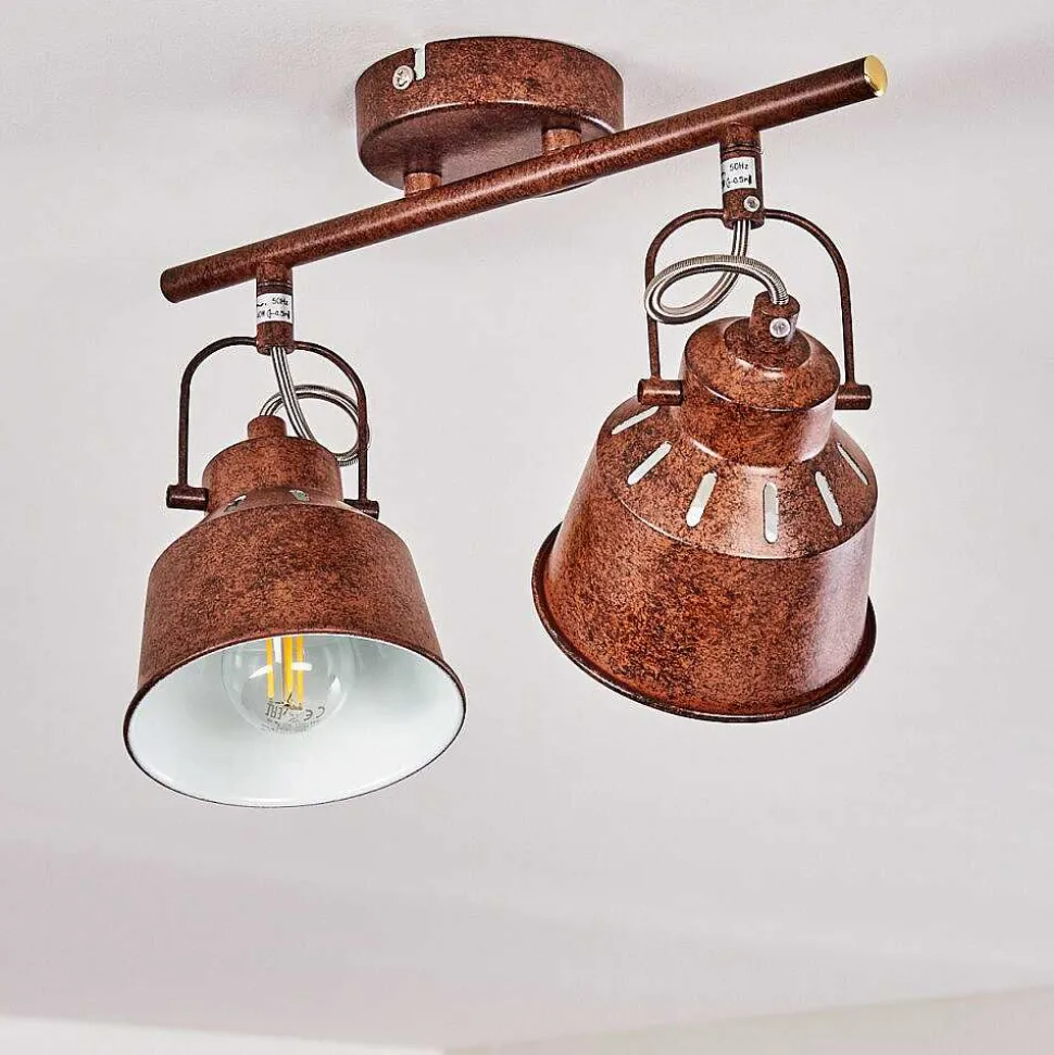 Plafonnier Safari Rouille, 2 Lumieres