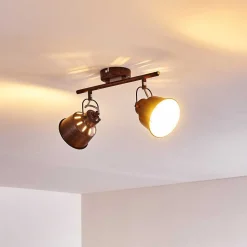 Plafonnier Safari Rouille, 2 Lumieres