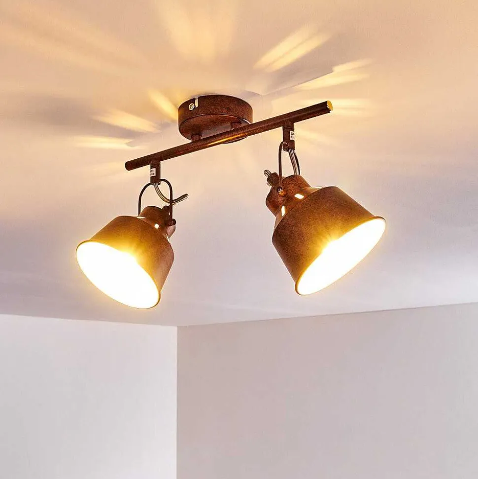 Plafonnier Safari Rouille, 2 Lumieres