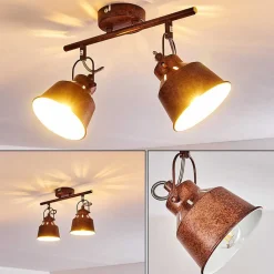 Plafonnier Safari Rouille, 2 Lumieres