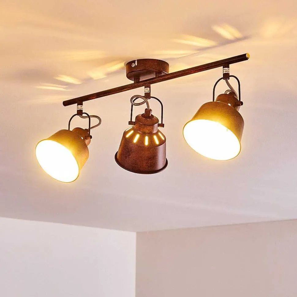 Plafonnier Safari Rouille, 3 Lumieres