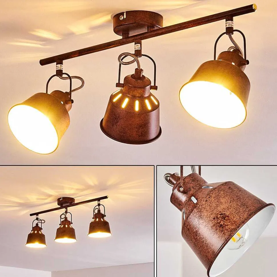 Plafonnier Safari Rouille, 3 Lumieres