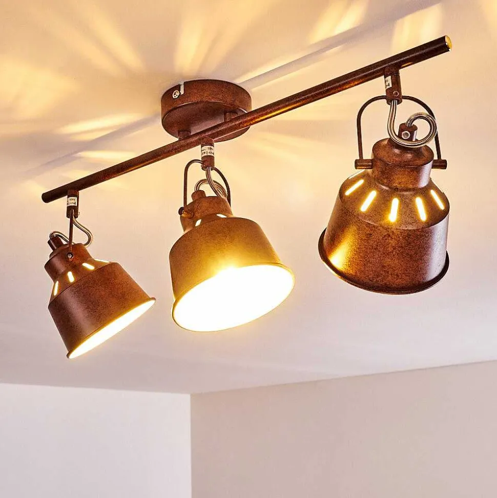 Plafonnier Safari Rouille, 3 Lumieres